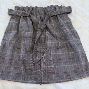 EXPRESS plaid skirt with belt. Size Medium.